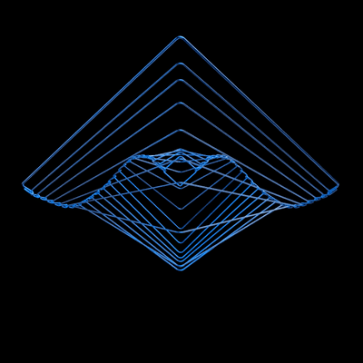 Square Wave Kinetic Spinner Electric Blue Limited Edition
